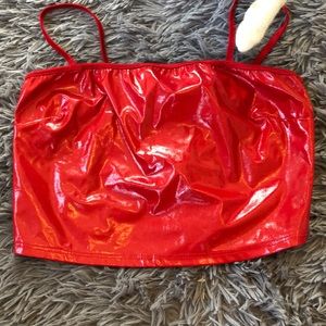 Latex crop top